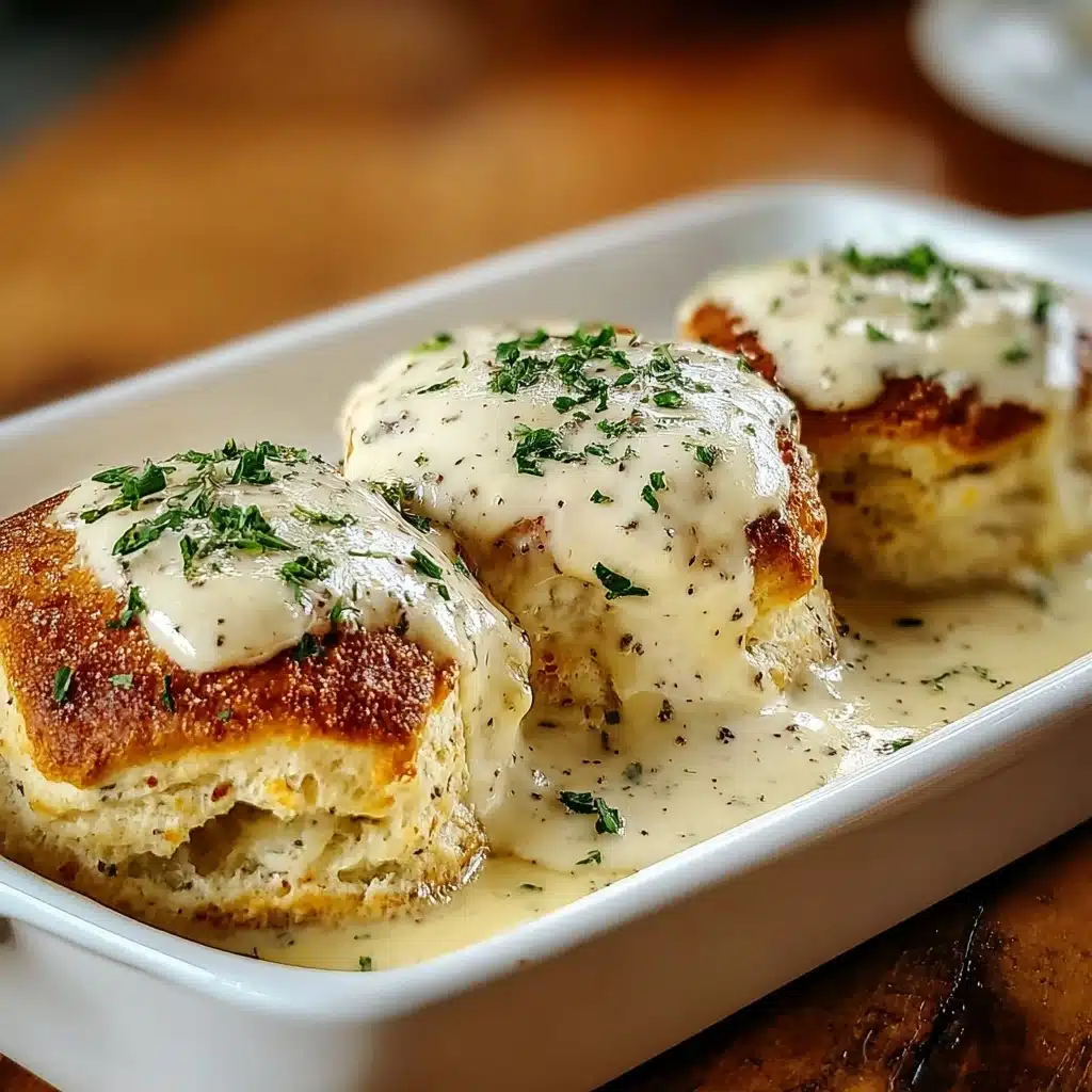 Chicken Pillows with Creamy Parmesan Sauce Recipe