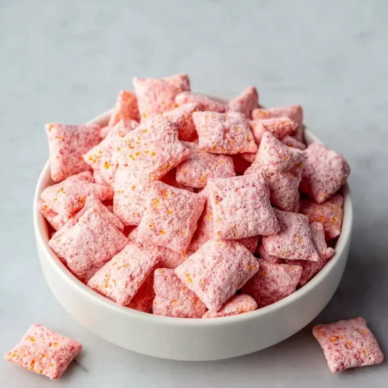 Easy Strawberry Shortcake Puppy Chow Recipe