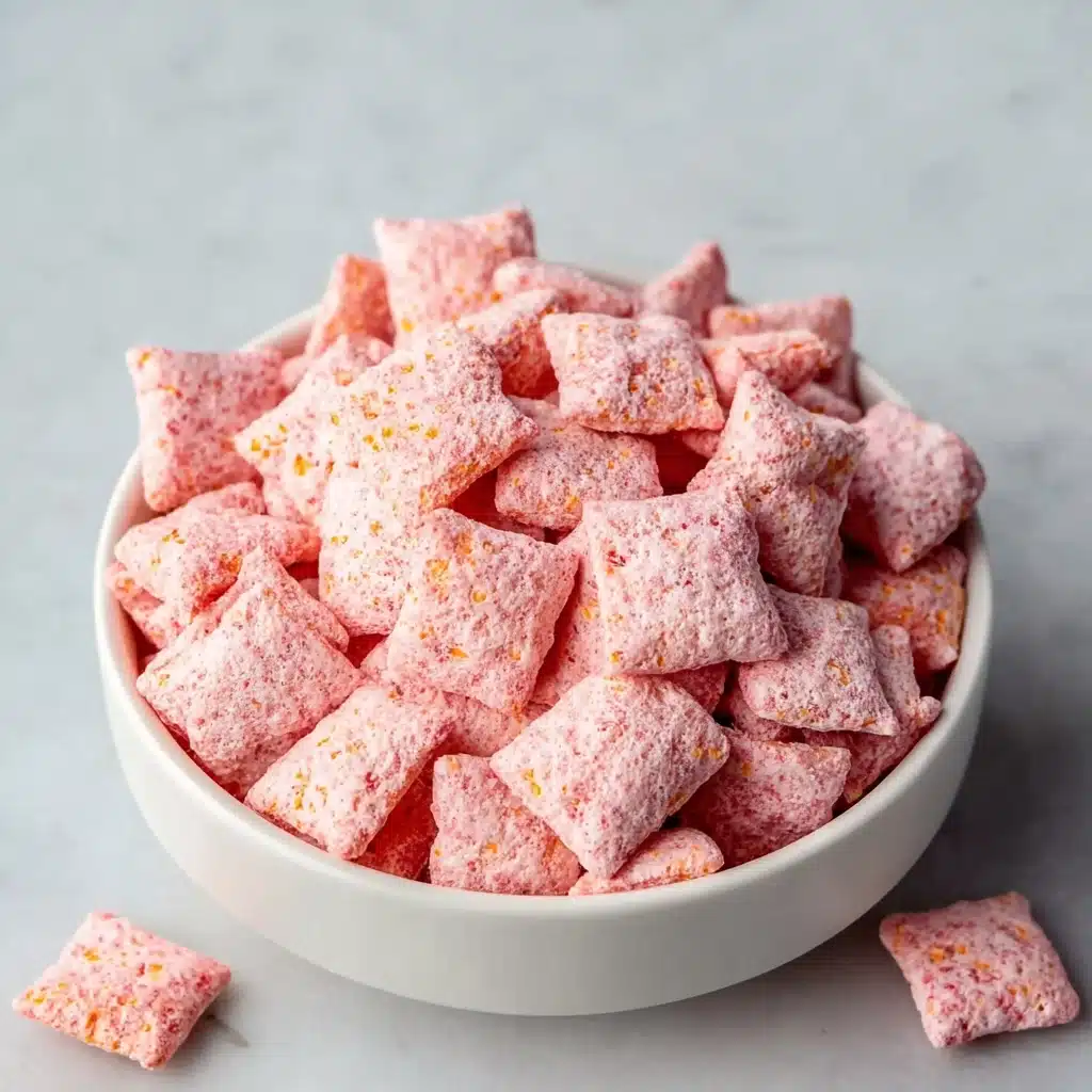 Easy Strawberry Shortcake Puppy Chow Recipe