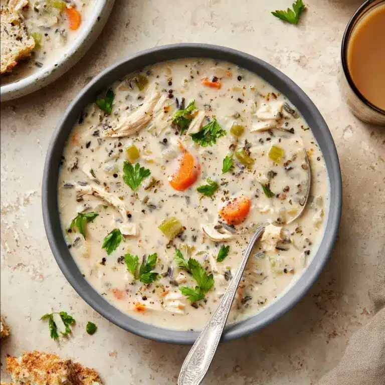 Creamy Crockpot Chicken Wild Rice Soup Recipe
