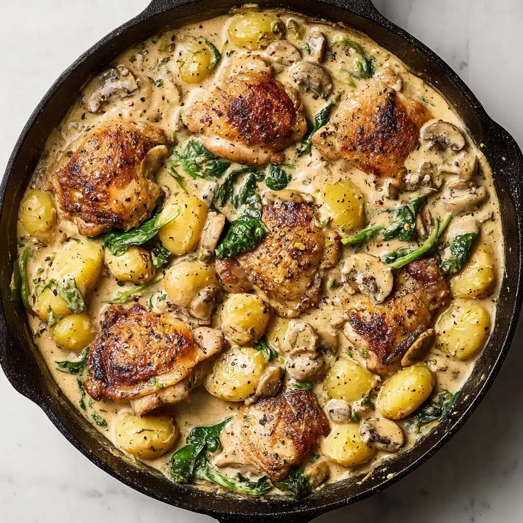 Garlic Chicken Gnocchi Skillet Recipe - Recipe Image