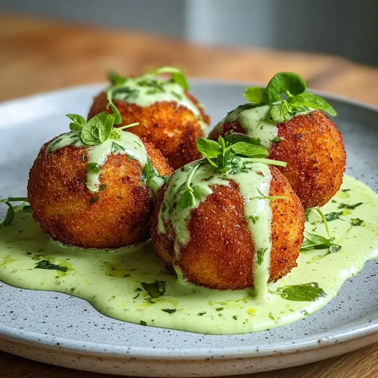 Salmon Balls with Creamy Avocado Sauce