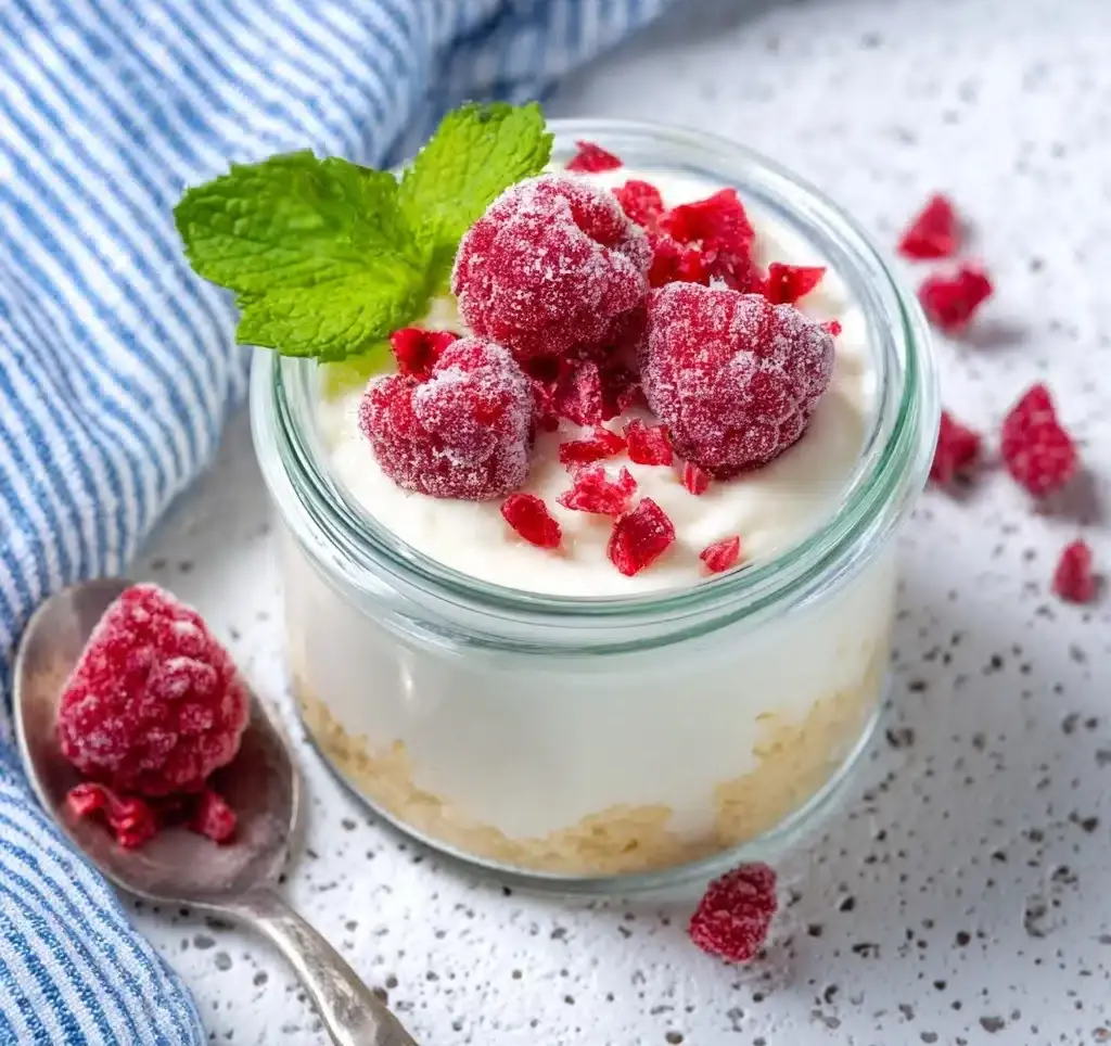 Raspberry Cheesecake Overnight Oats Recipe