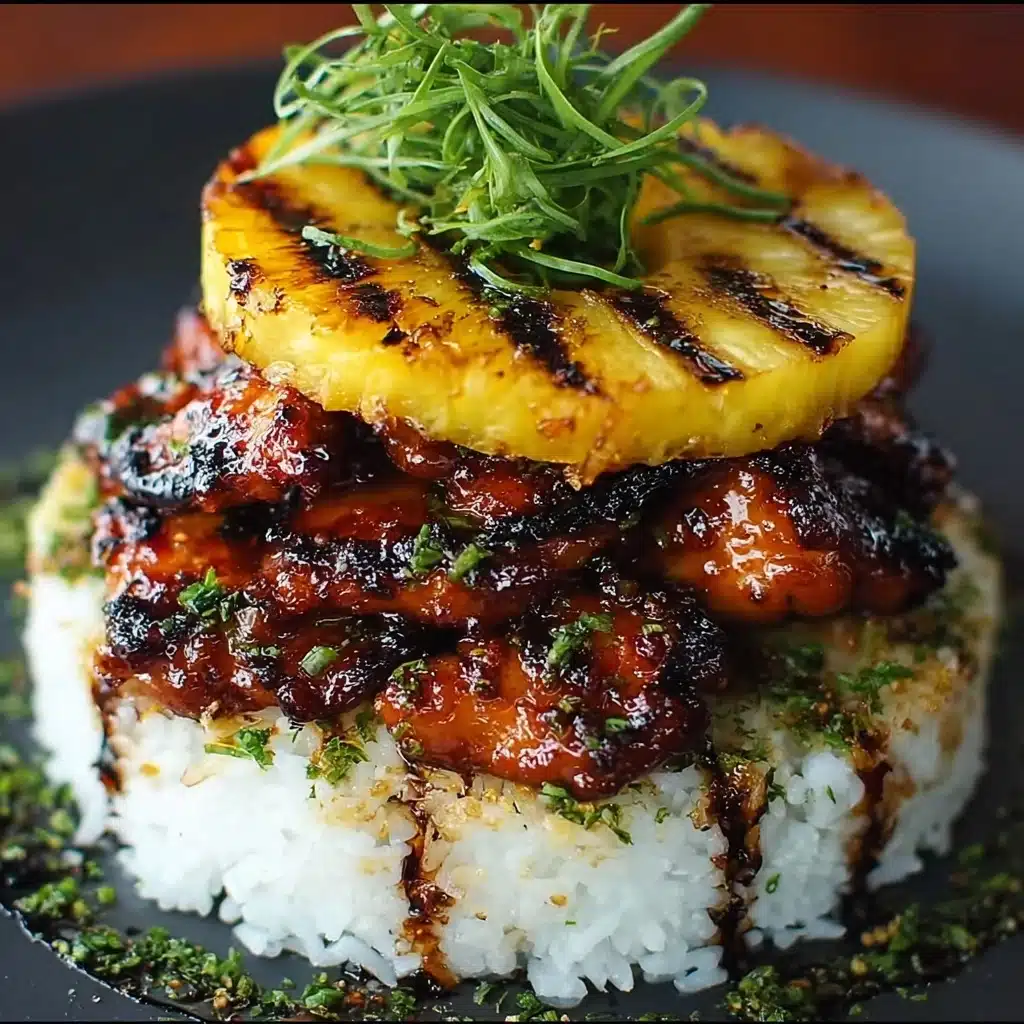 Hawaiian Huli Huli Chicken Stack Recipe