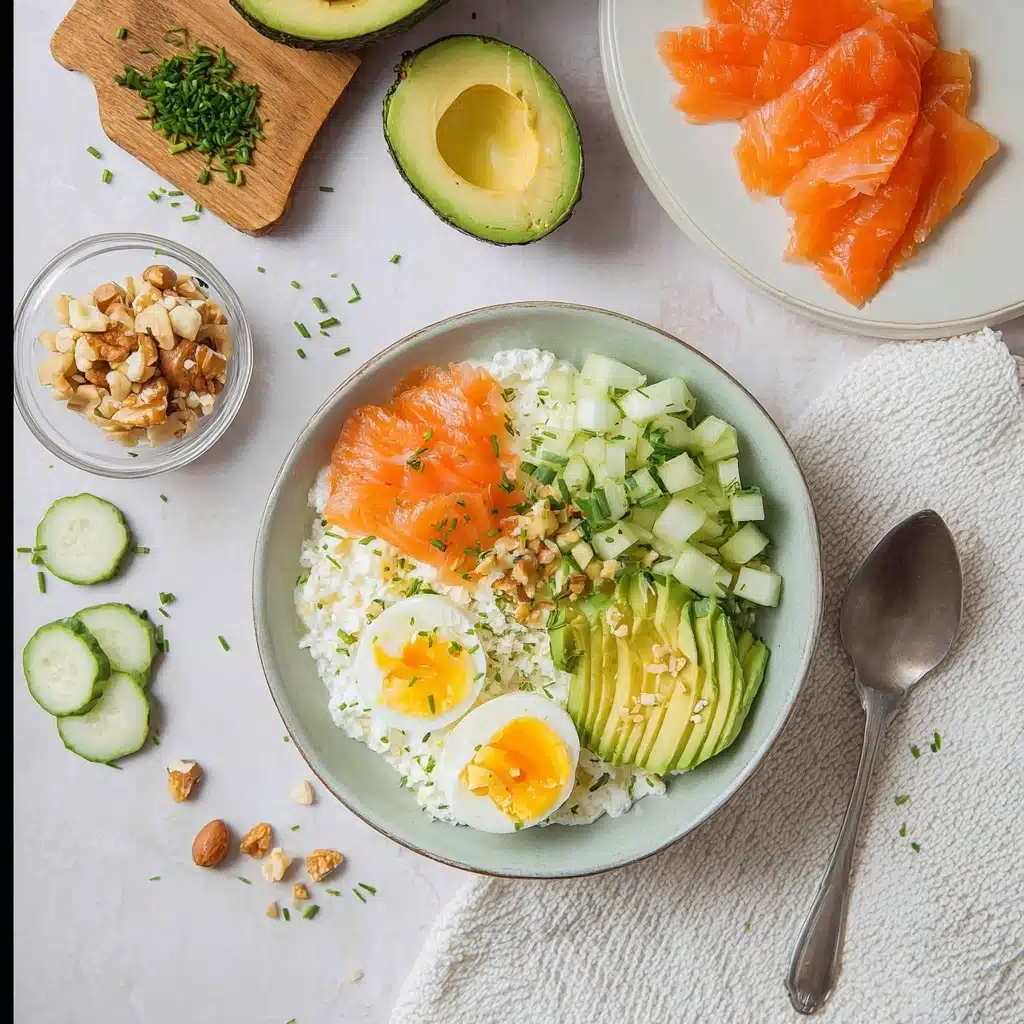 Cottage Cheese Salad With Smoked Salmon & Avocado Recipe