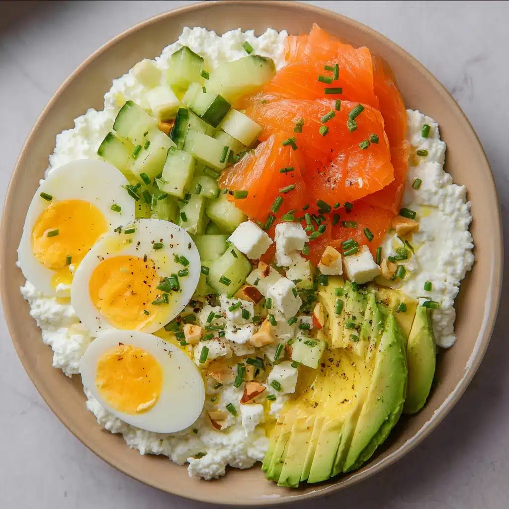 Cottage Cheese Salad With Smoked Salmon & Avocado Recipe - Recipe Image
