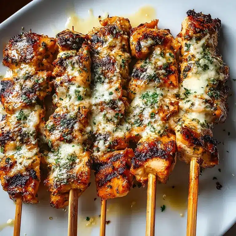 Garlic Parmesan Chicken Skewers Recipe