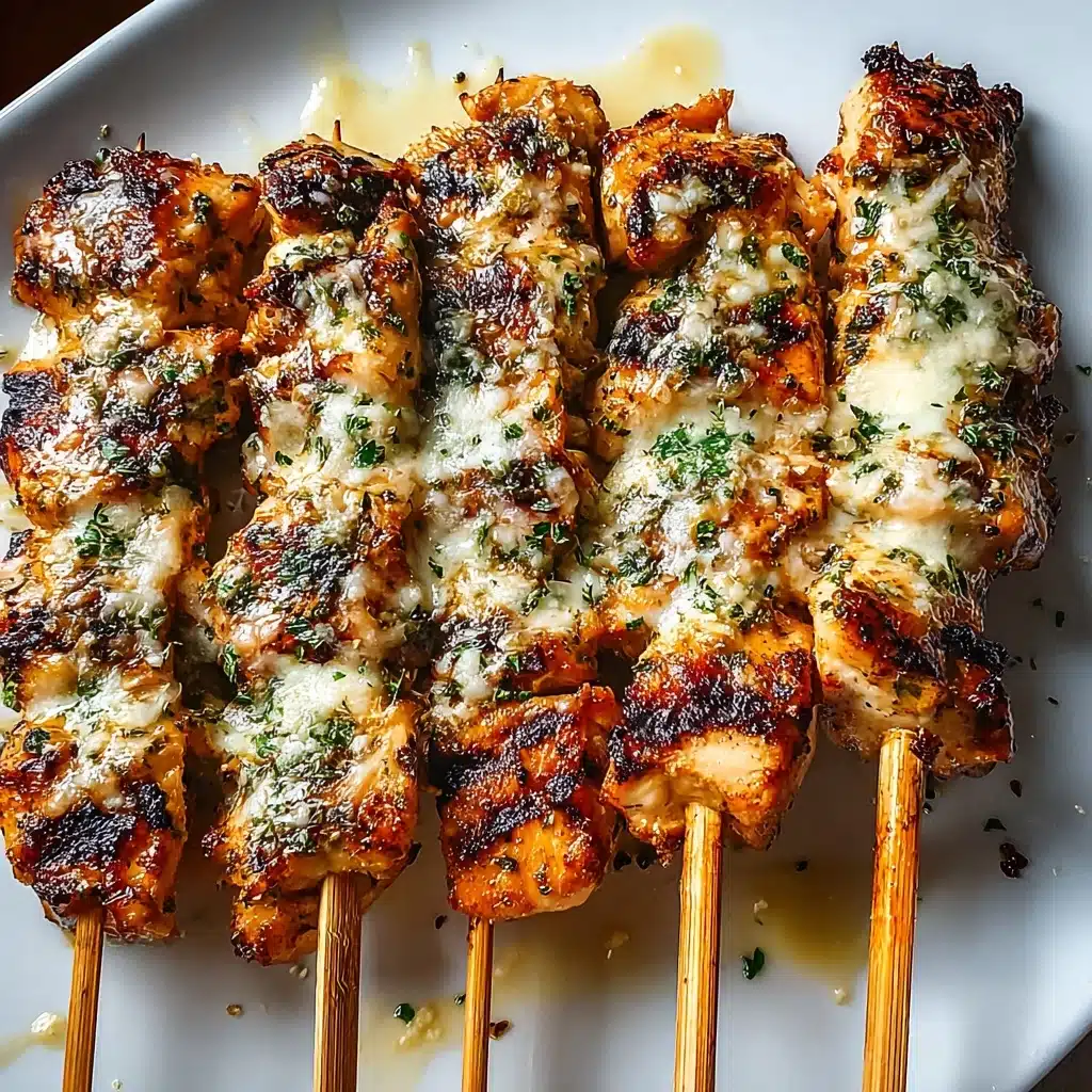 Garlic Parmesan Chicken Skewers Recipe