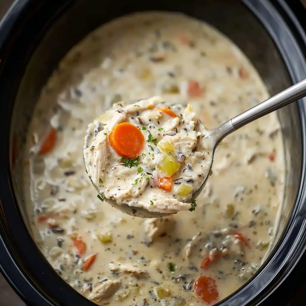 Creamy Crockpot Chicken Wild Rice Soup Recipe - Recipe Image