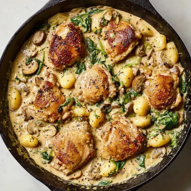Garlic Chicken Gnocchi Skillet Recipe