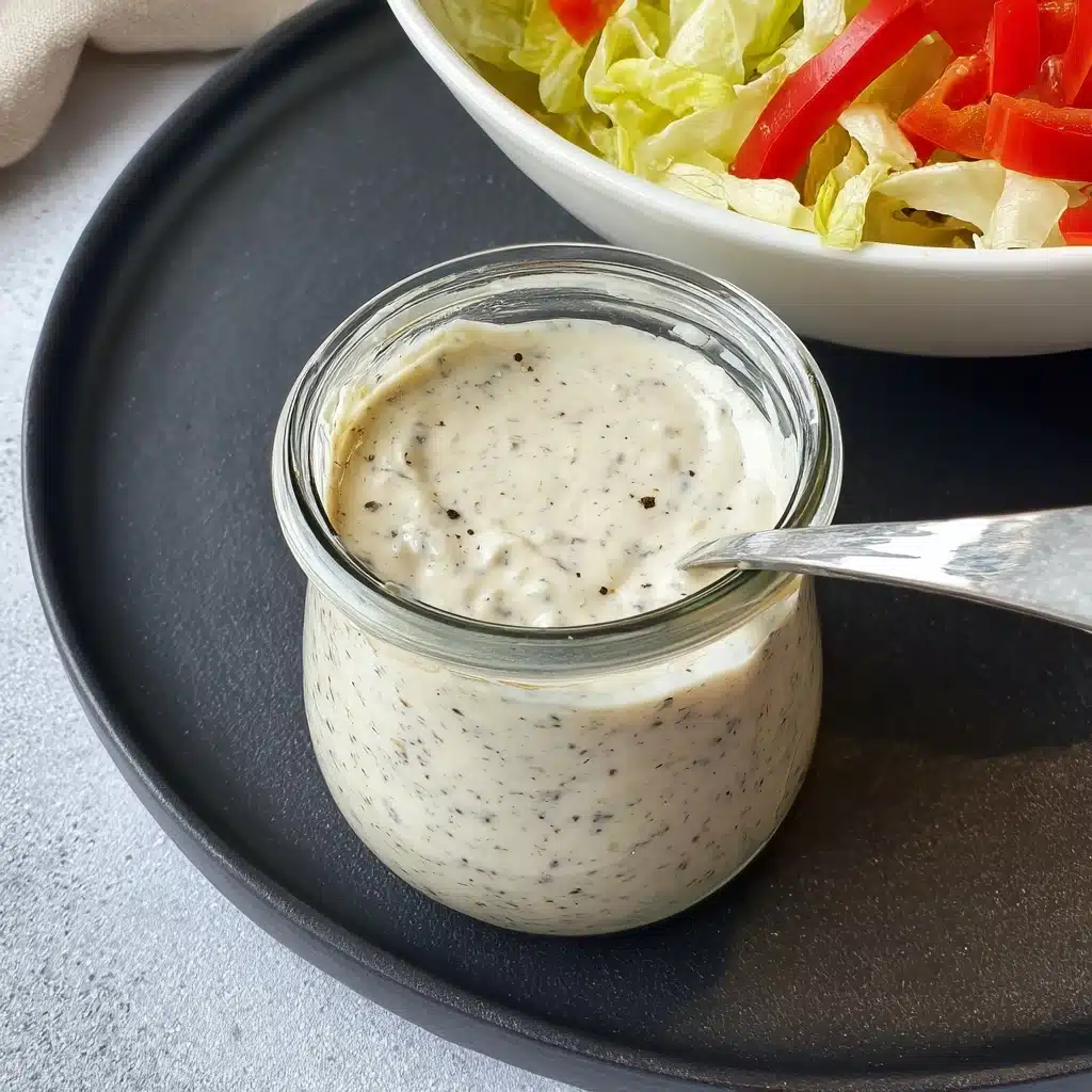Easy Homemade Creamy Italian Salad Dressing Recipe - Recipe Image