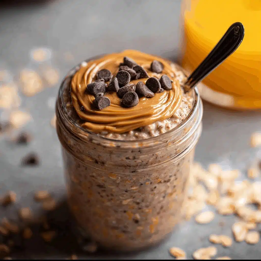 Chocolate Peanut Butter Overnight Oats Recipe - Recipe Image