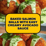 Salmon Balls with Creamy Avocado Sauce