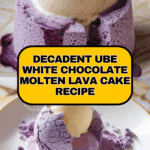 Ube Lava Cake with Vanilla Ice Cream Recipe