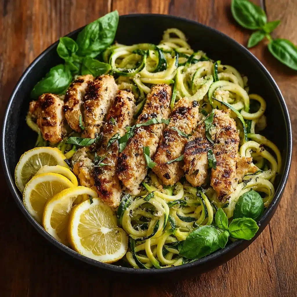 Lemon Garlic Chicken Zoodles Recipe - Recipe Image