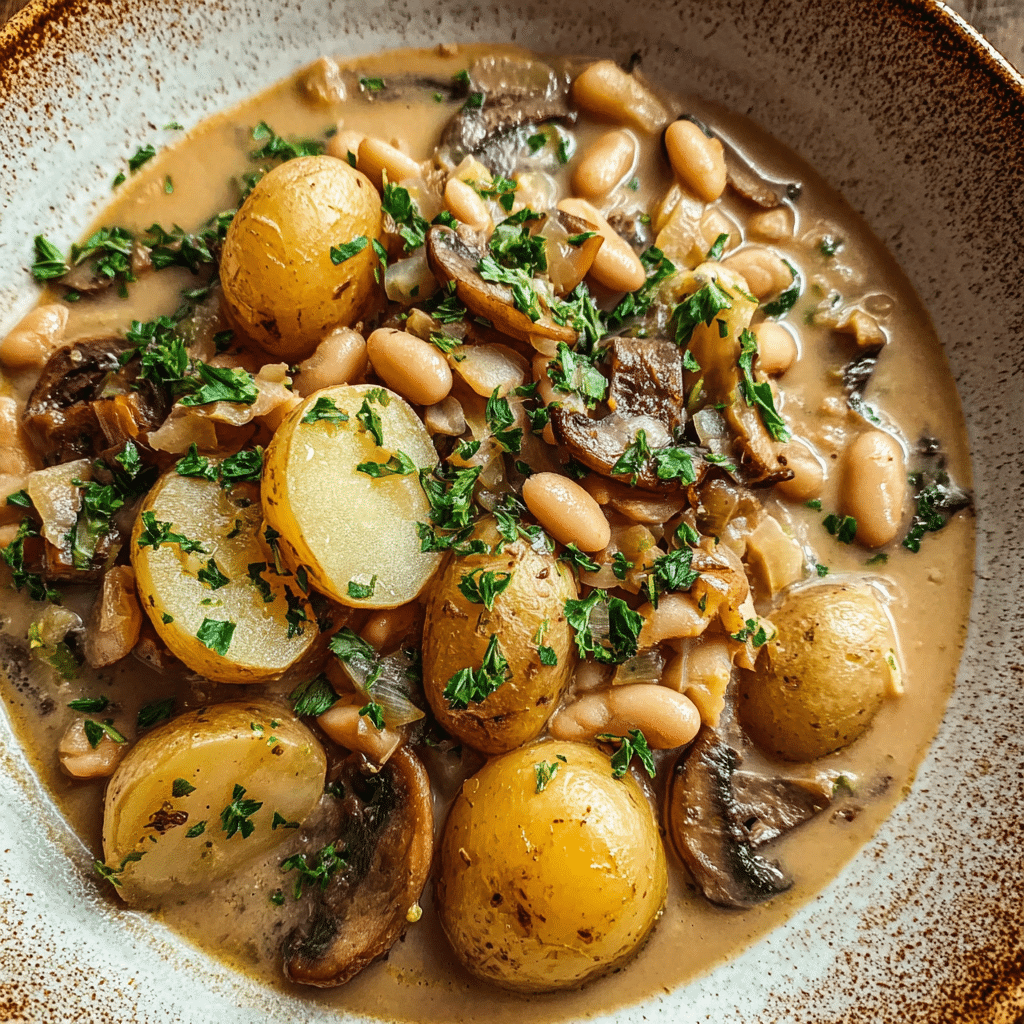 Cozy White Bean Mushroom Stew Recipe - Recipe Image