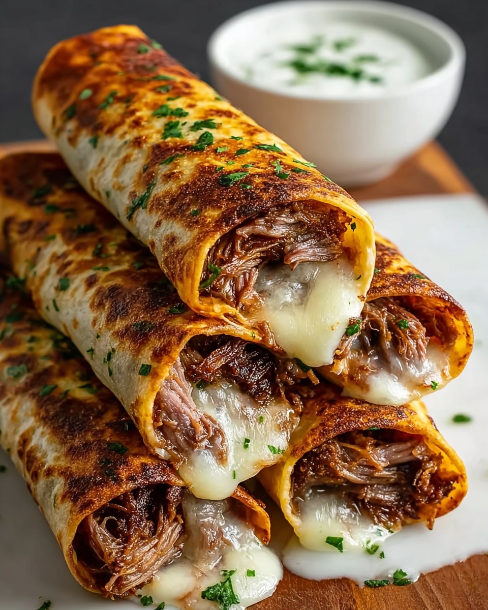 French Dip Tortilla Roll-Ups Recipe