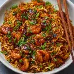Sticky Garlic Chicken Noodles Recipe