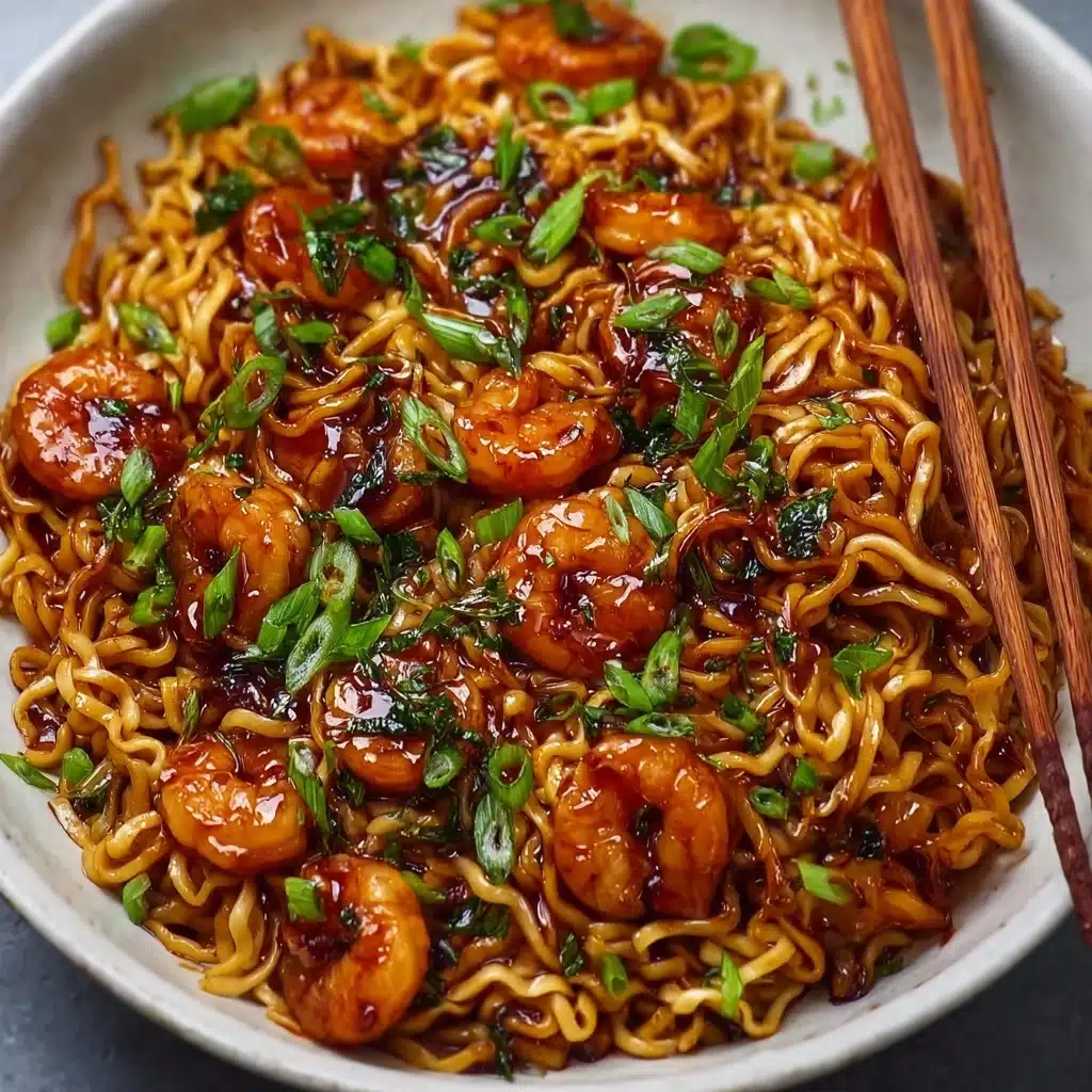Sticky Garlic Chicken Noodles Recipe - Recipe Image