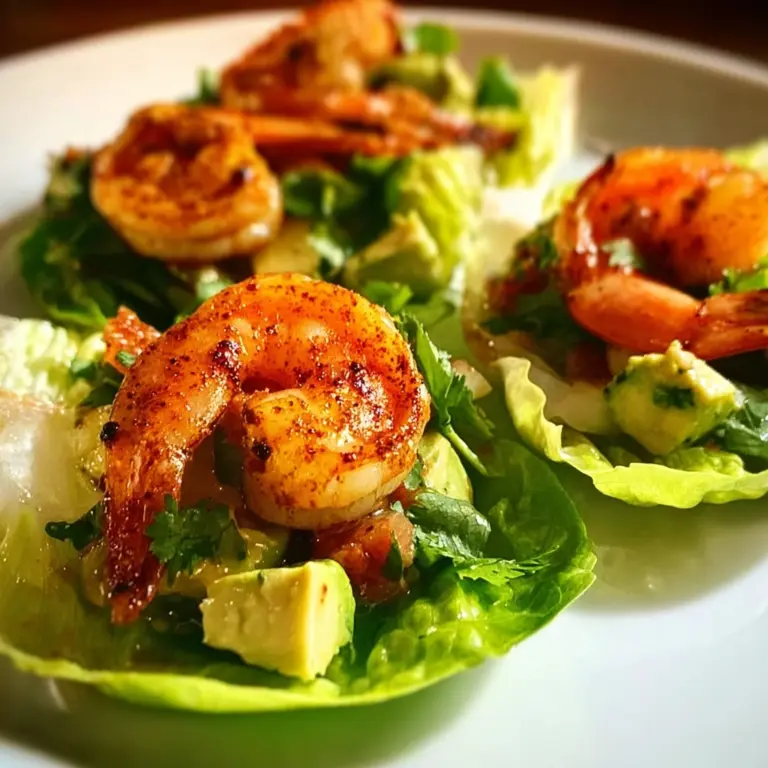 Avocado & Shrimp Lettuce Wraps Recipe