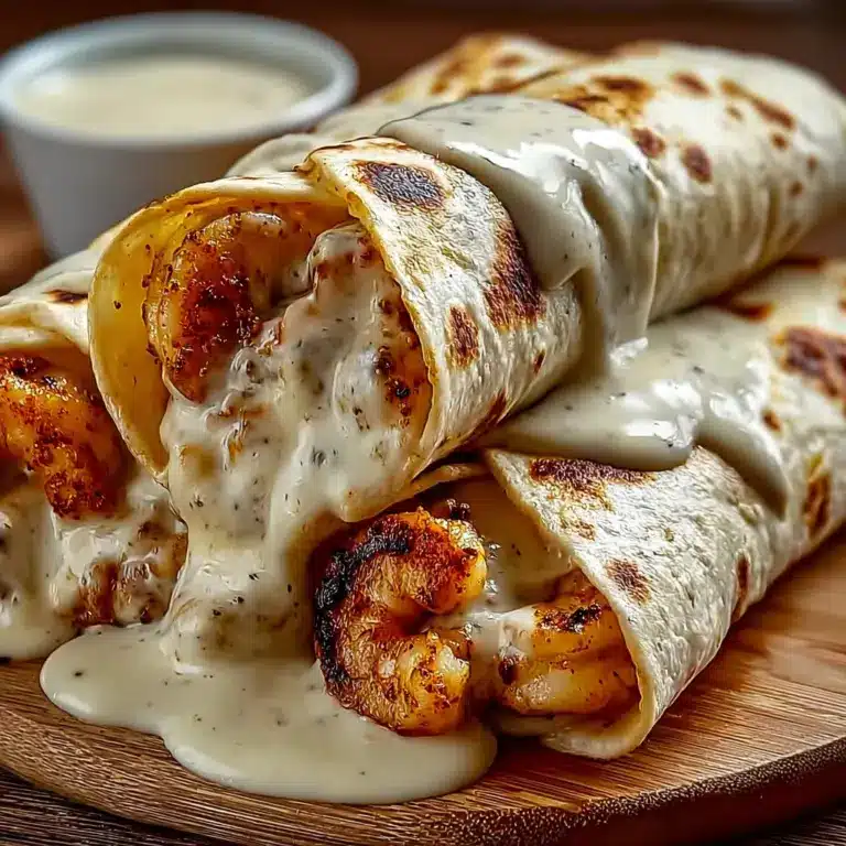 Cheesy Garlic Chicken Wraps Recipe