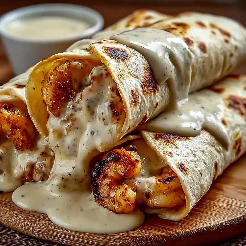 Cheesy Garlic Chicken Wraps Recipe