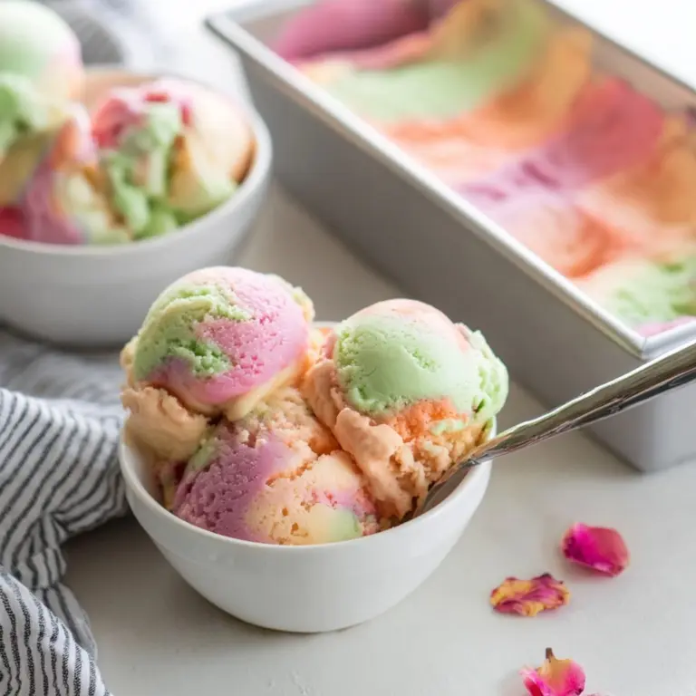 Homemade Rainbow Sherbet Recipe