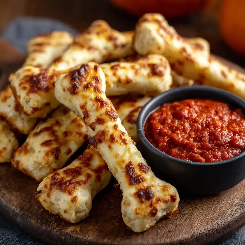 Cheesy Halloween Breadstick Bones Recipe - Recipe Image