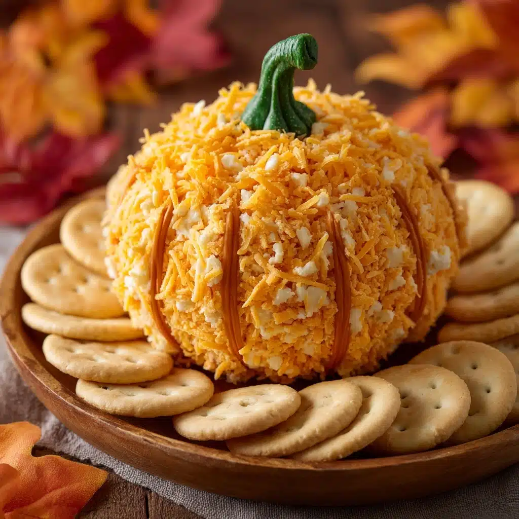 Pumpkin-Shaped Cheeseball Recipe - Recipe Image