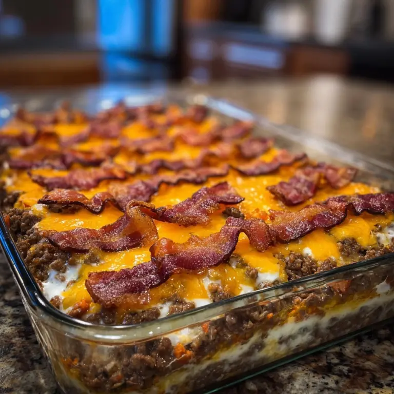 Low Carb Bacon Cheeseburger Casserole Recipe