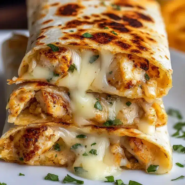 Low Carb Cheesy Garlic Chicken Wraps Recipe