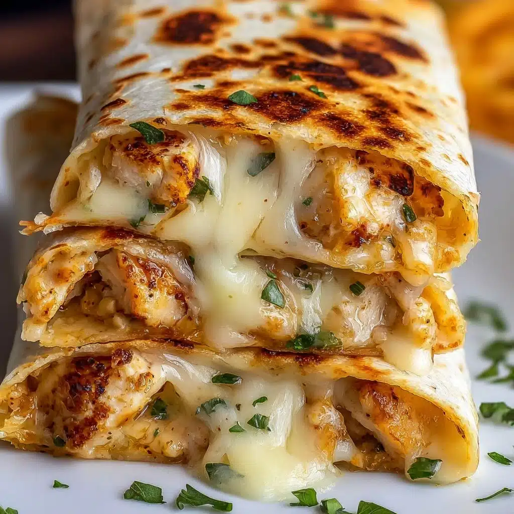 Low Carb Cheesy Garlic Chicken Wraps Recipe