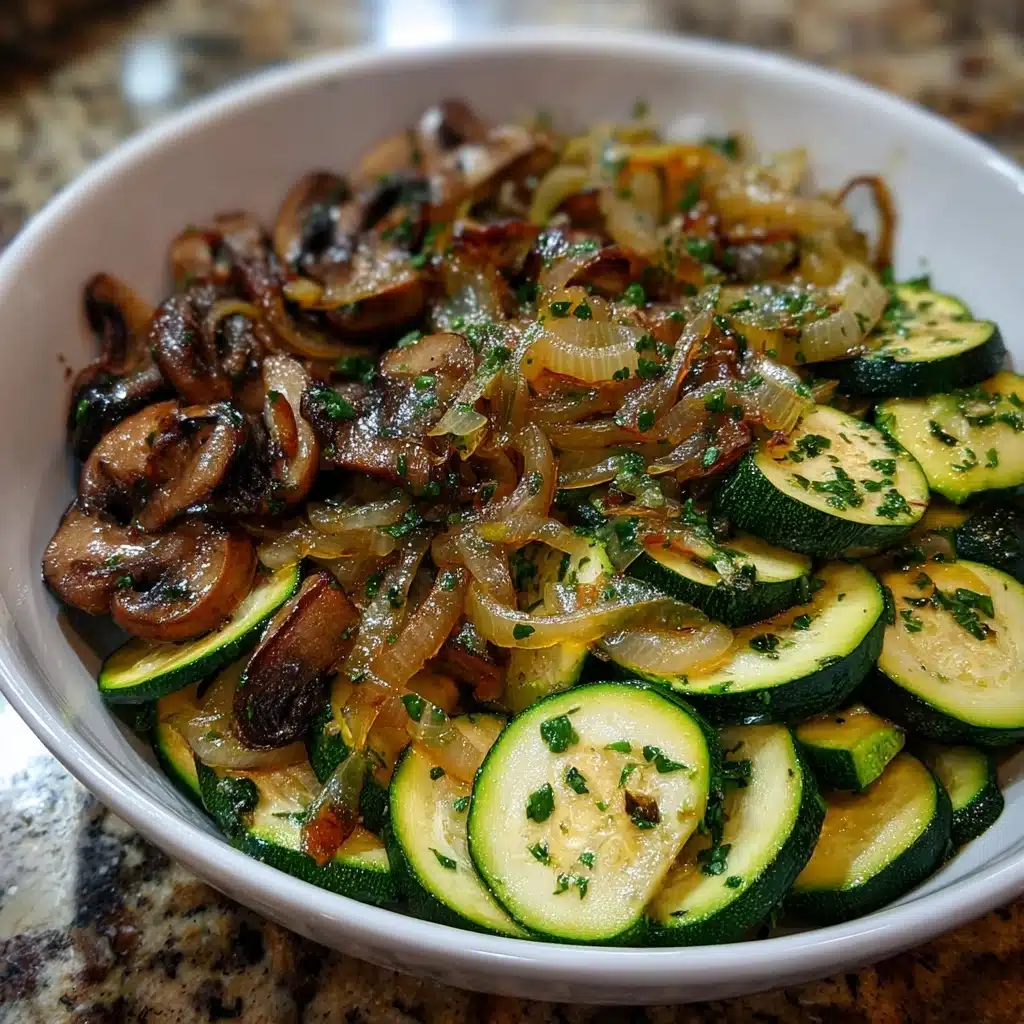 Sauteed Zucchini Mushrooms And Onions Recipe