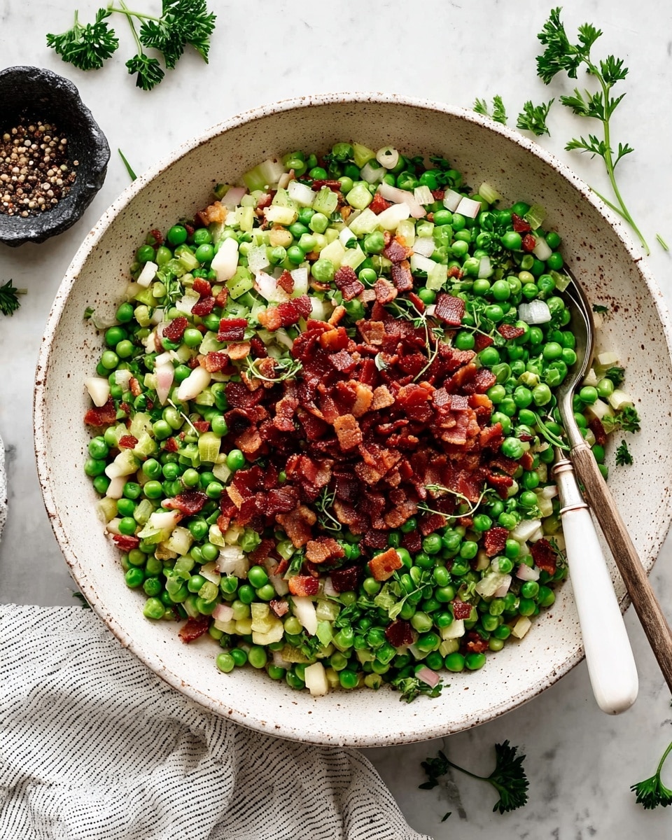 Thanksgiving Pancetta and Pear Peas Recipe