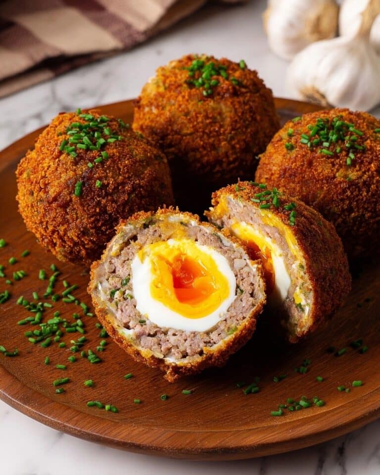 Homemade Scotch Eggs with Spicy Pork and Chives Recipe