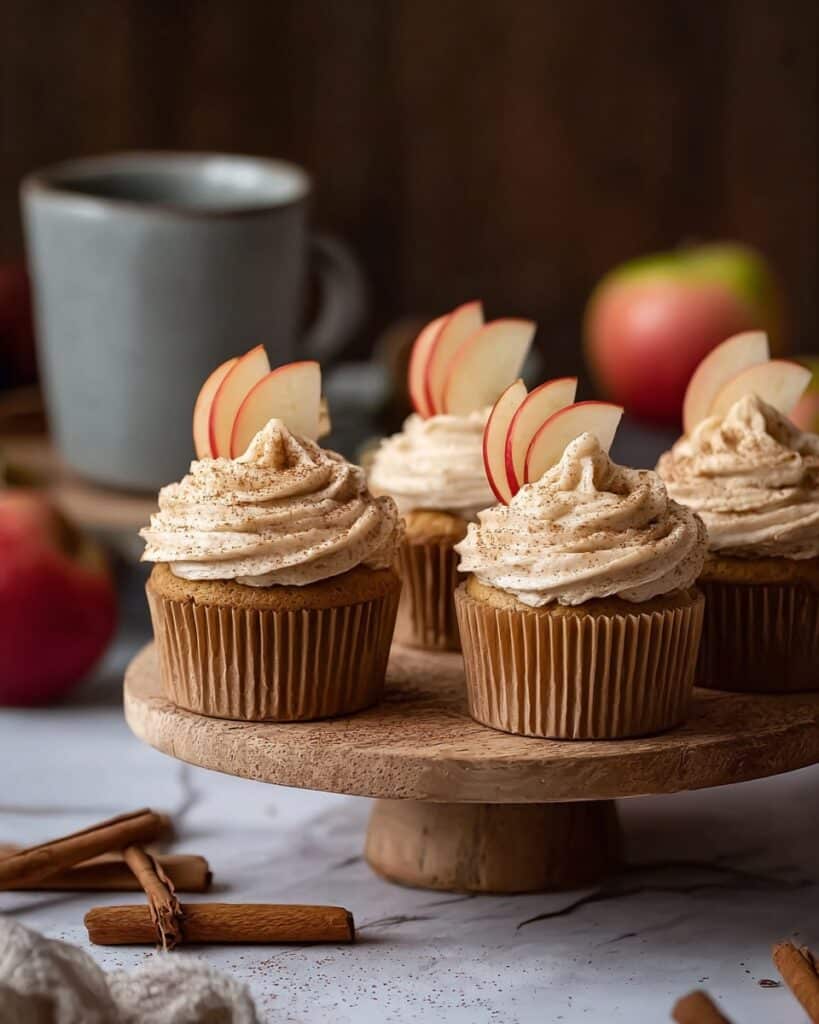 Apple Cider Cupcakes with Spiced Buttercream Frosting Recipe