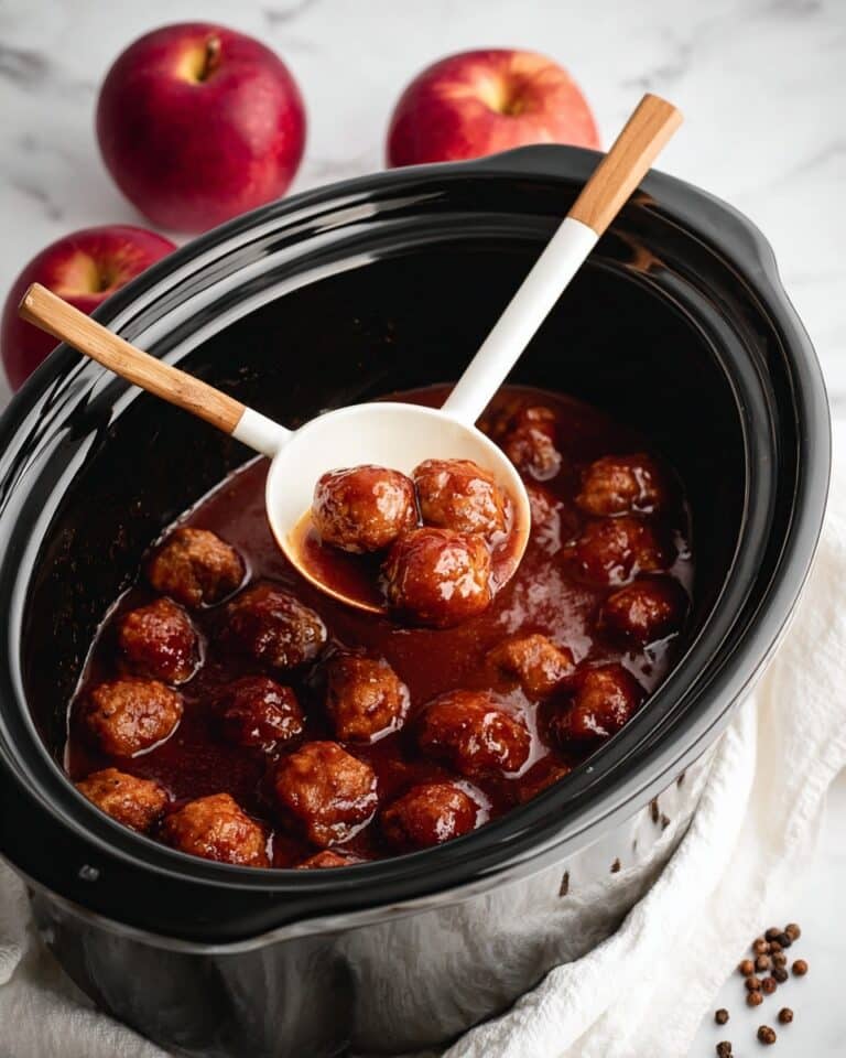 Slow Cooker Apple Butter Meatballs Recipe