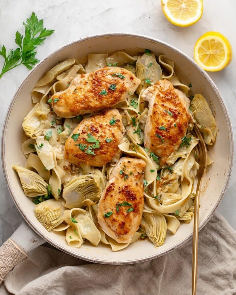Tasty Chicken Breast with Artichoke Hearts Recipe