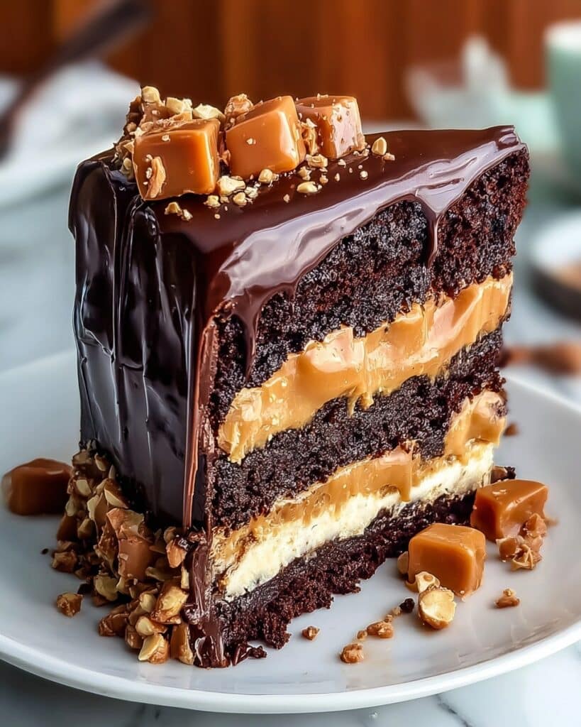 Heavenly Chocolate Peanut Butter Ooey Gooey Cake Recipe