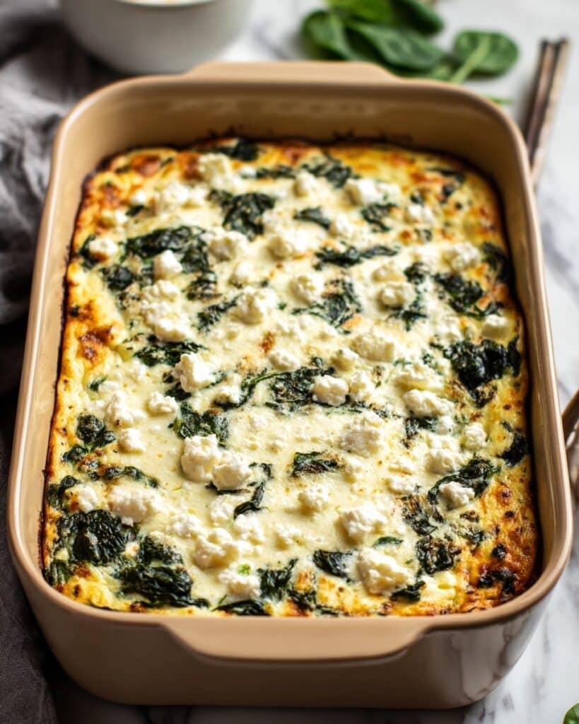 Keto Spinach and Feta Casserole Recipe