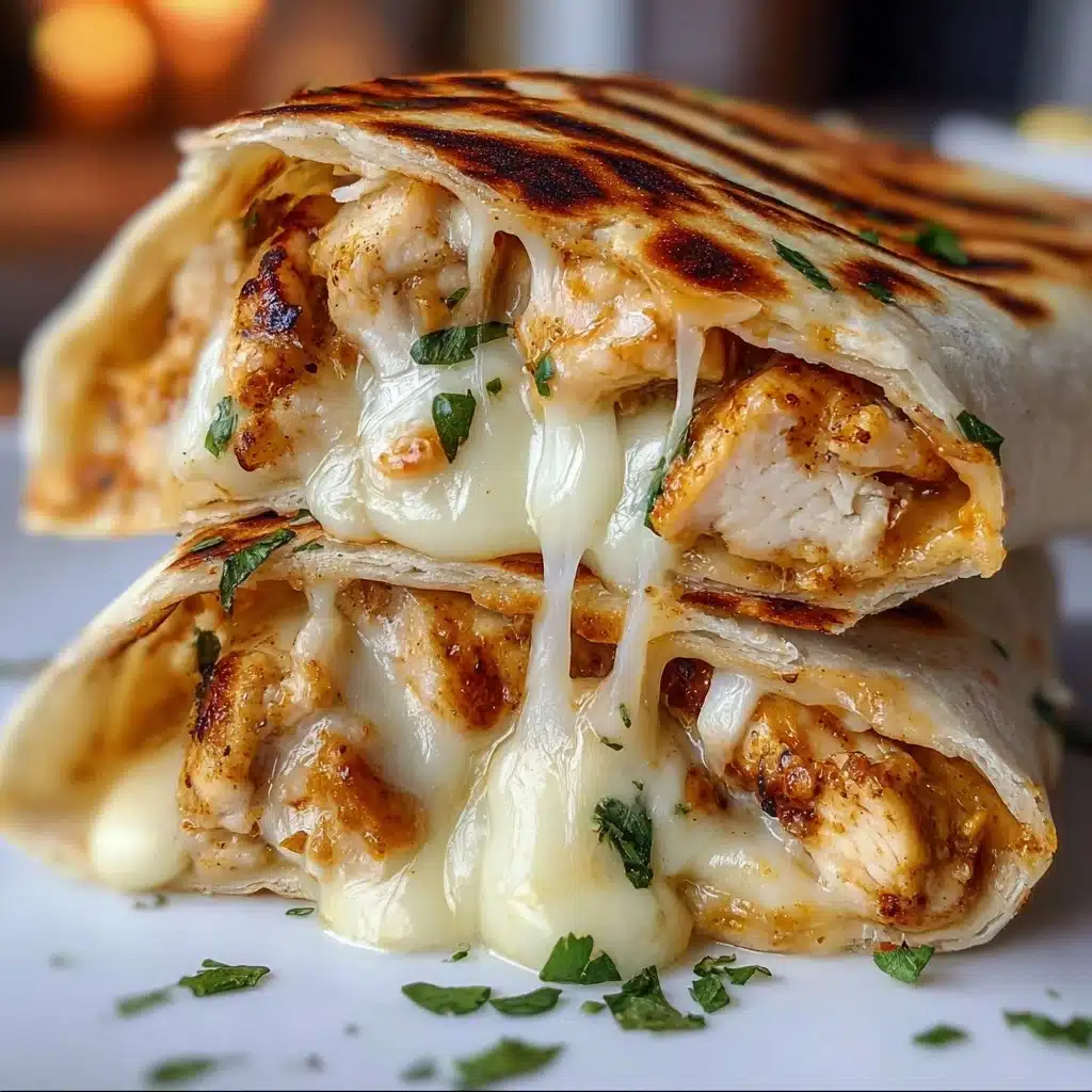 Low Carb Cheesy Garlic Chicken Wraps Recipe - Recipe Image