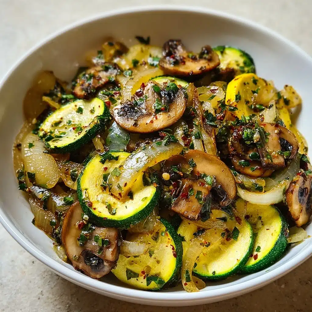Sauteed Zucchini Mushrooms And Onions Recipe - Recipe Image