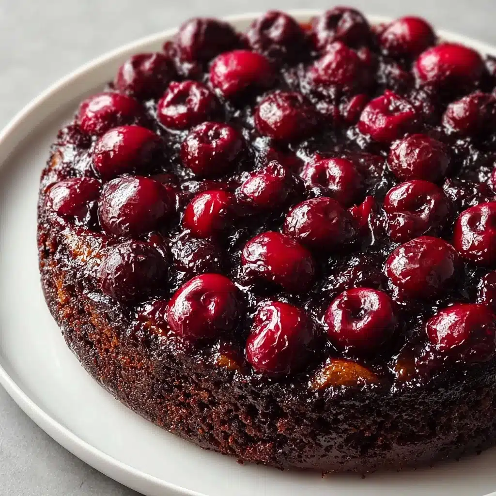 Chocolate Cherry Upside Down Cake Recipe - Recipe Image