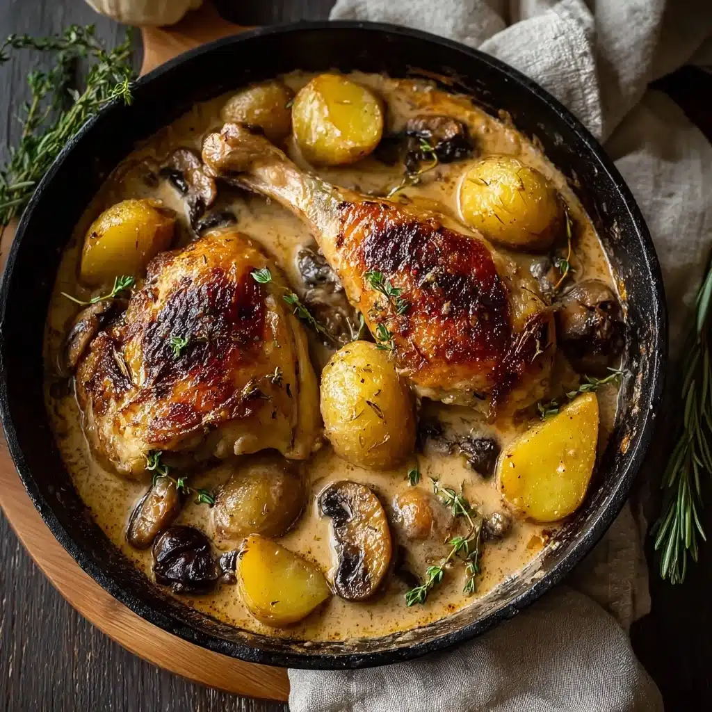 Herb Roasted Chicken in Creamy Recipe - Recipe Image