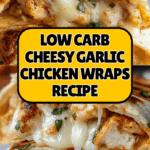 Low Carb Cheesy Garlic Chicken Wraps Recipe