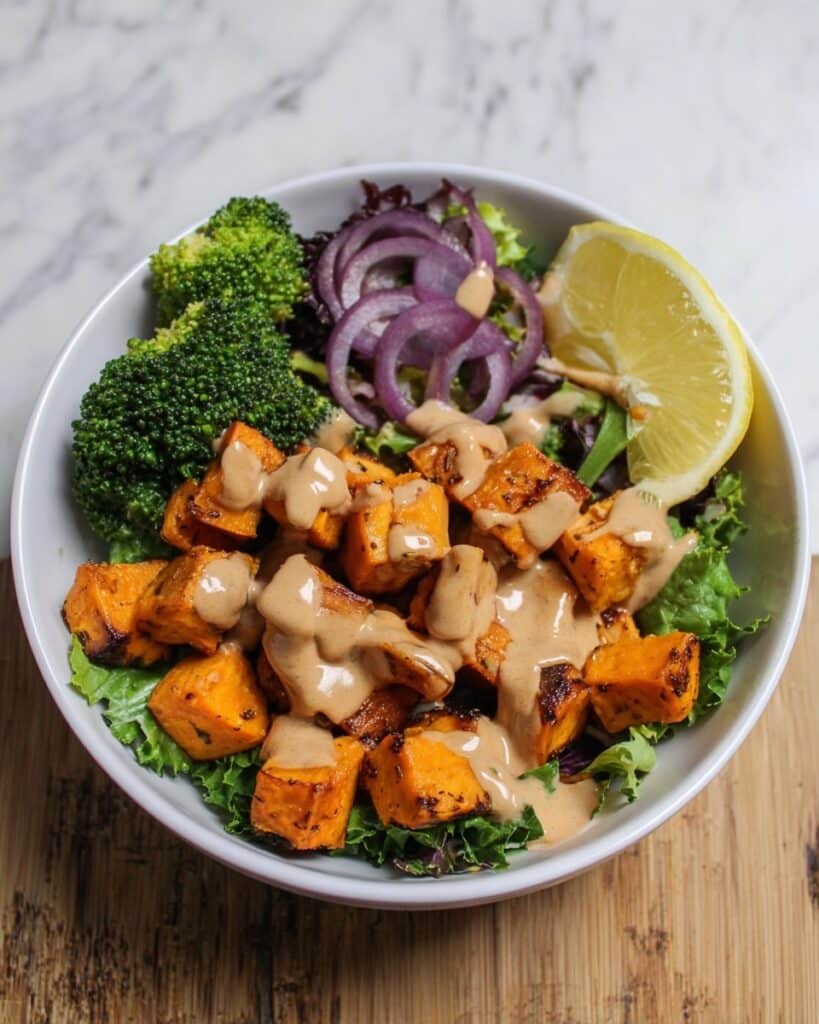 Thai Peanut Sweet Potato Buddha Bowl Recipe