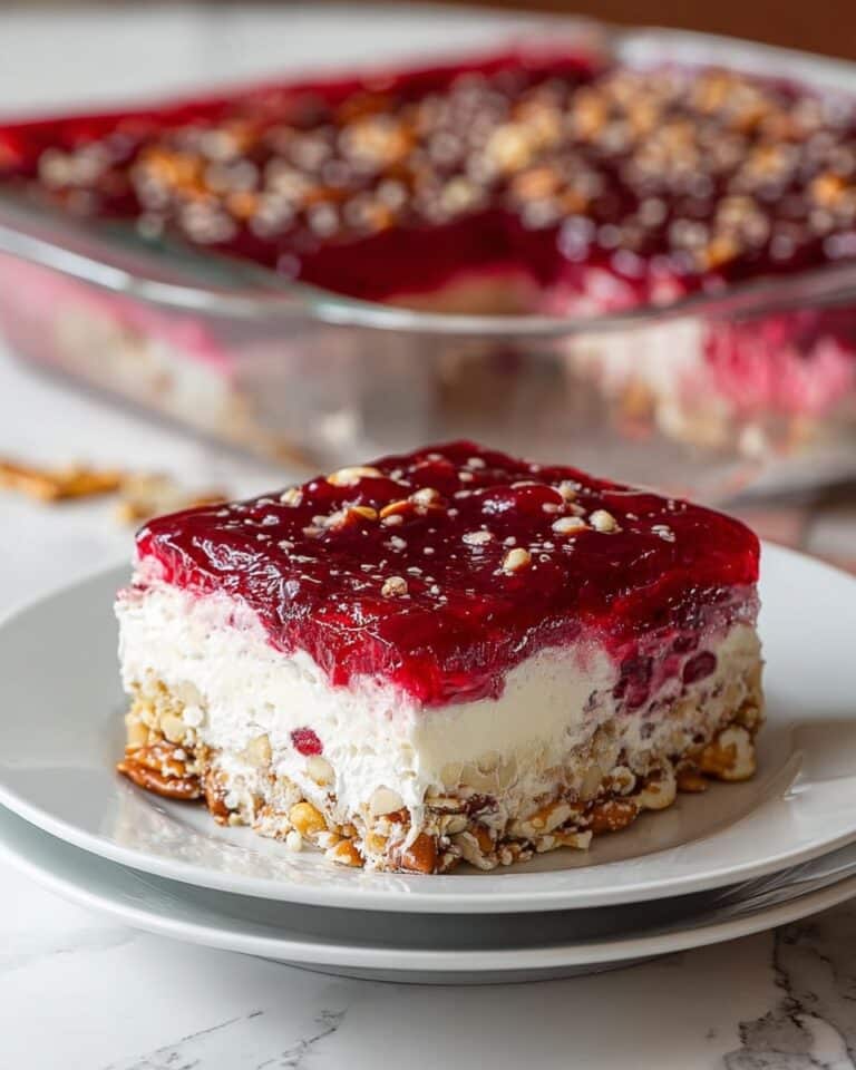 Raspberry Pretzel Salad Recipe