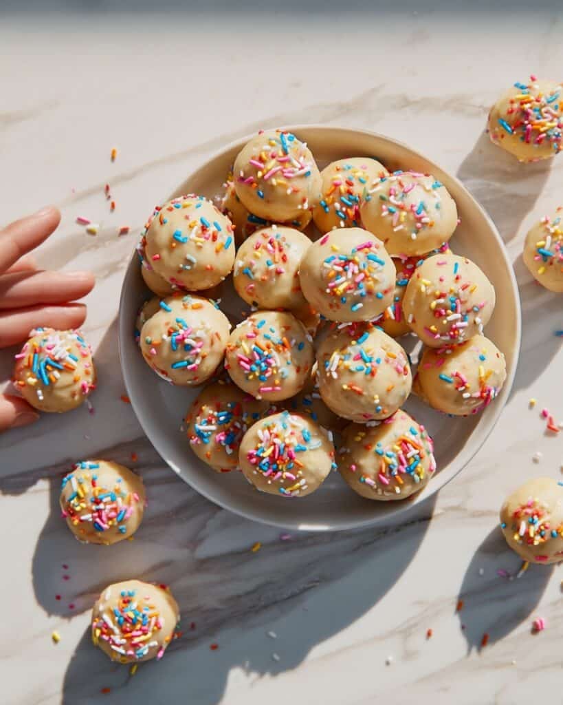 Birthday Cake Batter Protein Balls Recipe