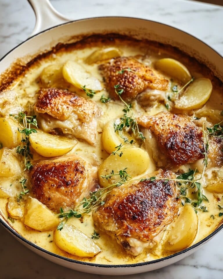 French Chicken Casserole à la Normande Recipe