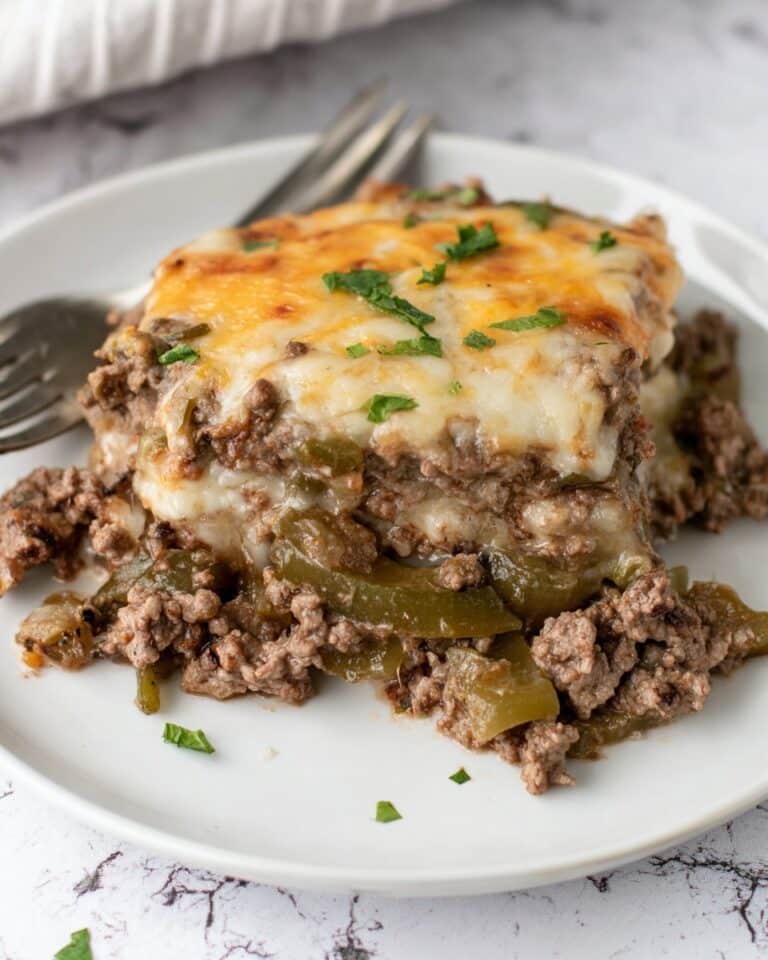 Philly Cheesesteak Casserole Recipe